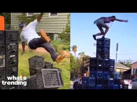 The Viral Milk Crate Challenge, Explained and Discouraged By Health Experts