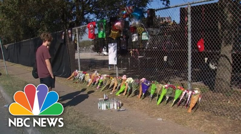 Mourners Pay Tribute To lives Lost at Astroworld Festival with Flowers, Candles