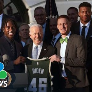 Biden Honors Milwaukee Bucks At The White House